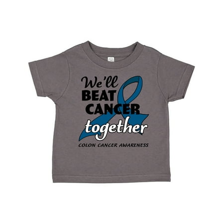 

Inktastic We ll Beat Cancer Together- Colon Cancer Awareness Gift Toddler Boy or Toddler Girl T-Shirt