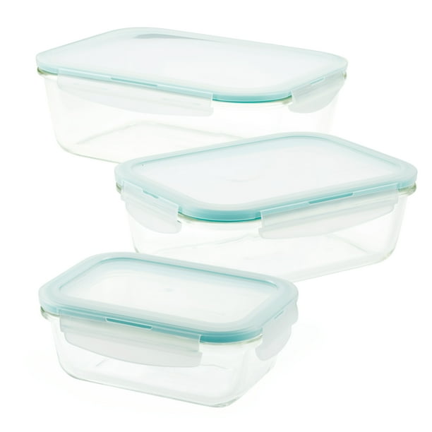 LocknLock 6Piece Purely Better Glass Rectangular Food Storage