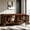 Walnut, variant on AUU Lars Indoor Rubber Wood Dog Crate Cabinet with Rattan Accents – Stylish Pet Kennel, 4 Doors & Storage for Living Room