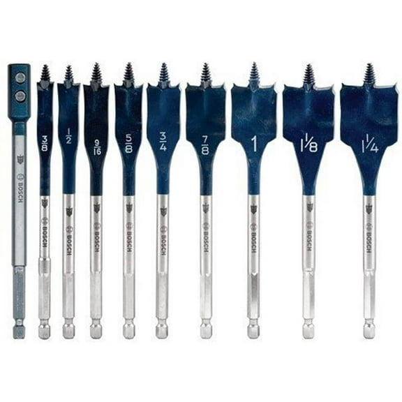 New Bosch DSB5010 Daredevil 10-Piece Spade Bit Set With Extension