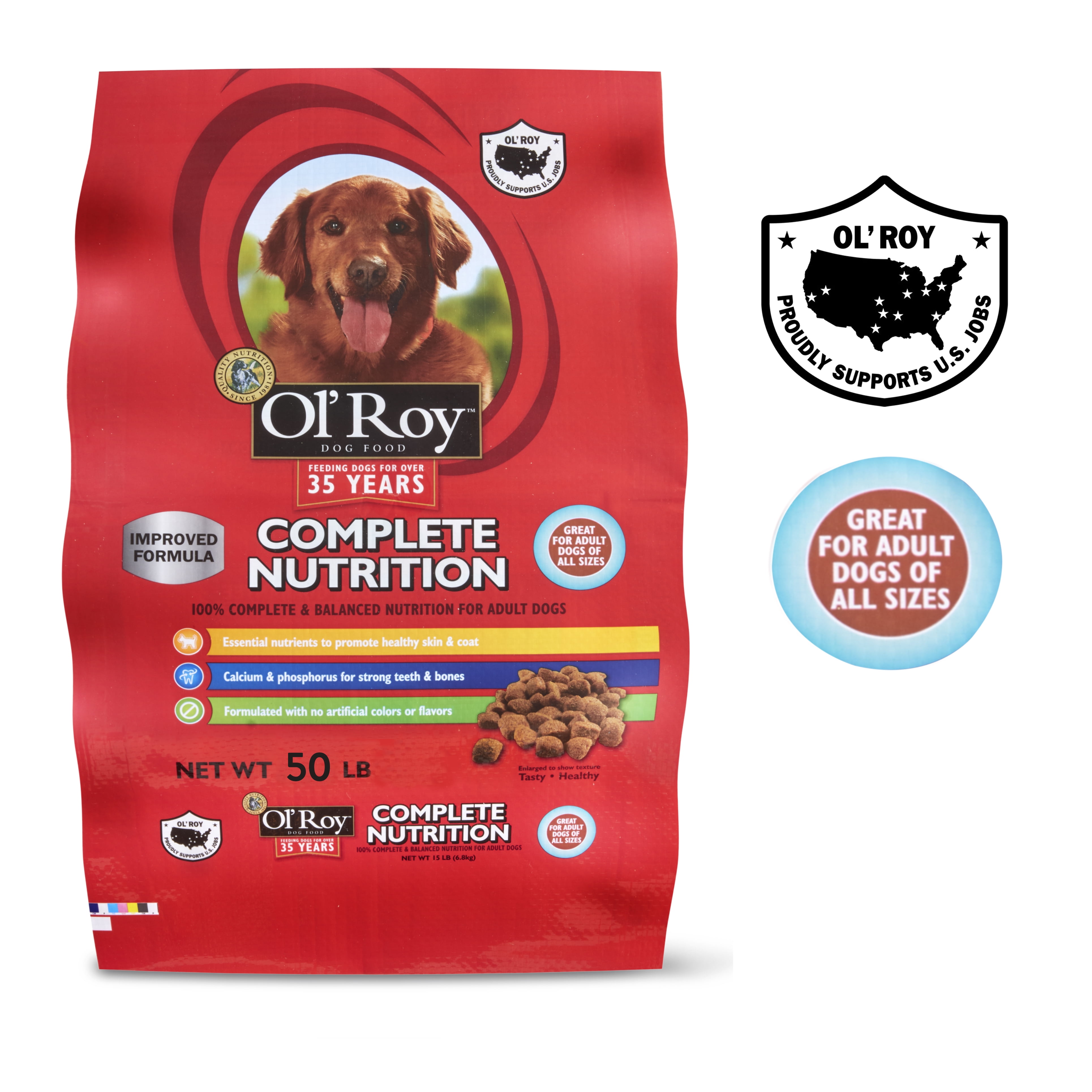 Ol' Roy Complete Nutrition Dry Dog Food, 50 lb - Walmart.com - 