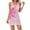 Pink, variant on Women's Floral Print Hollow out Beach Cover-up Dress Sleeveless Scoop Neck Sheer Swim Tunic Bikini Cover for Vacation