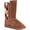 Tan Polyester/Synthetic/Acrylic, variant on Girls' MUK LUKS Stacy Boot Black Polyester/Synthetic/Acrylic 13 M