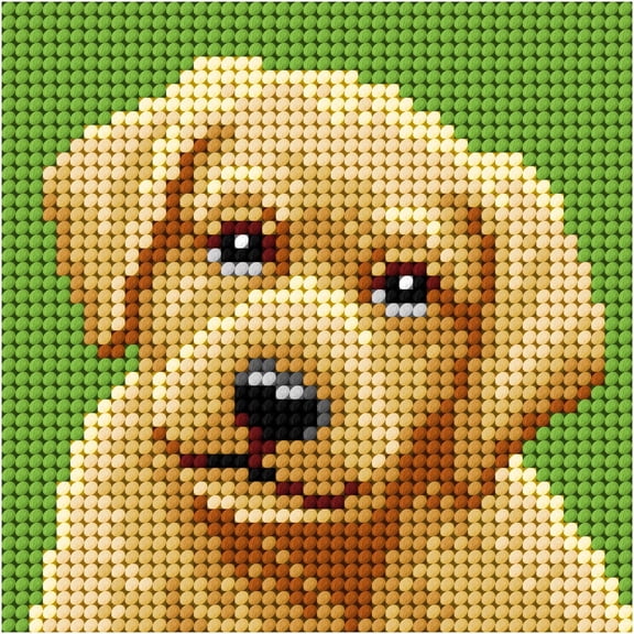 "My first embrodiery" kit. Needlepoint (half stitich) kit "Labrador" 6767