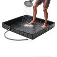 thumbnail image 1 of Outdoor Shower Tray, Mobile Shower Base with Drain Hole Flexible Sanitary Pool for Pet Bath, Camping, Garden, Patio, 1 of 5