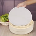 thumbnail image 3 of Ghojet Double layer Bamboo Steamer Basket Handmade Bamboo Dumpling Steamer 10 Inch Lightweight Food Steamer Baskets Eco-Friendly Bamboo Steamer for Steaming Dumplings Vegetables Fish Rice, 3 of 10