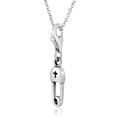 thumbnail image 7 of Meaningful Safety Pin and Cross .925 Sterling Silver Pendant Necklace, 7 of 7