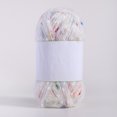 thumbnail image 1 of Namzi Hilo de mohair con puntos de colores de 200 g, hilo suave para tejer a mano y hacer ganchillo, ideal para bufandas, chales y manualidades, color blanco B., 1 of 4