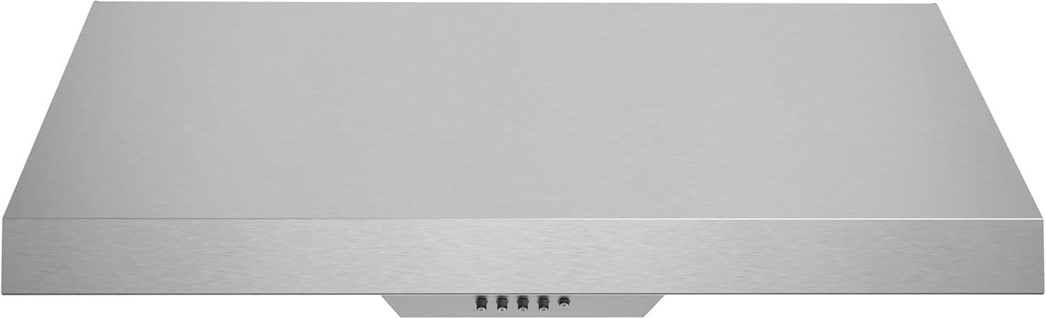 Streamline 30 in. Locri Ductless Undermount 406 CFM Range Hood in Brushed Stainless Steel with Baffle Filters, Push Button Control, LED Lights