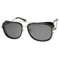 thumbnail image 2 of Unisex Aviator Sunglasses UV400 Mirrored Lens 9896 Thick Frame European Style, 2 of 4