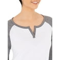 thumbnail image 3 of Athletic Works Women's Athleisure Split Neck Baseball T-shirt, 3 of 5