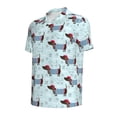 thumbnail image 2 of Balery Dachshund Dog Puppy Printed Men’s Short Sleeve Polo Shirt, Midweight Men's Shirt,Golf Polo shirts -XX-Large, 2 of 9