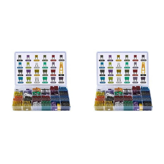 Rollbacks & More 600pcs Car Blade Fuse Assortment Kit Auto Truck Automotive Medium Small Mixed Motorcycle Circuit with Box