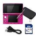 thumbnail image 1 of Nintendo 3DS Handheld Video Game Console with Carrying Case and 4GB SD Card - Gloss Pink (Refurbished), 1 of 7