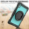 thumbnail image 4 of Case for Lenovo Tab M10 HD 2nd Gen 10.1 inch 2020, 360 Rotating Stand Handle Pencil Holder Shoulder Strap Heavy Duty Shockproof Cover, Sky Blue PC, 4 of 7