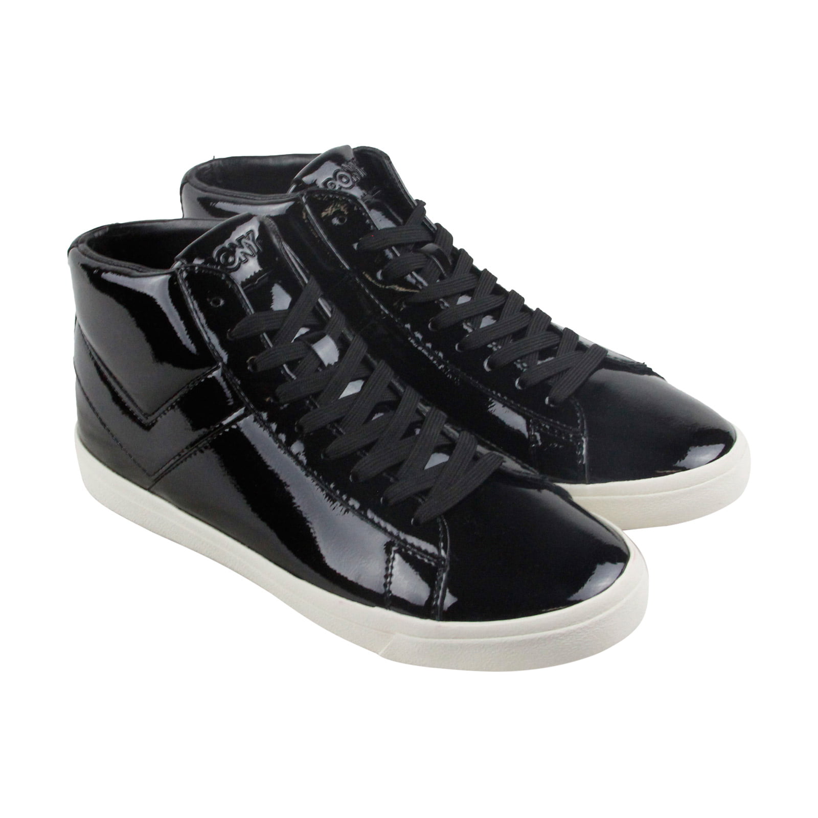 mens black patent leather sneakers