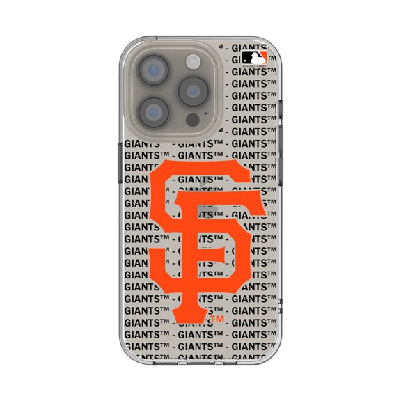 San Francisco Giants Text Backdrop Clear iPhone Case