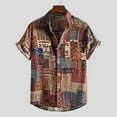 thumbnail image 1 of Chemise Hawaïenne pour Homme à Manches Courtes Imprimée, Boutonnée, Chemises d'Été de Plage, 1 of 7