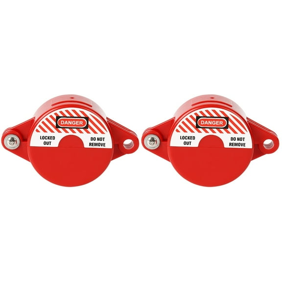 2 Pack Water Gate Valve Lock Propane Tank Latch Kit Locked Red