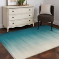 thumbnail image 3 of Area Rugs 2.7'x5', Teal Blue Ombre Carpet for Living Room Bedroom Dining Room, Contemporary Gradient Abstract Art Throw Kitchen Rugs Non Slip Washable Rectangle Indoor Outdoor Rugs, 3 of 8