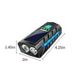 thumbnail image 3 of Bike Light Solar Powered Bicycle Headlight with Horn USB Rechargeable 2400mAh Battery LED Front Light for Night Cycling Safety Blue, 3 of 8