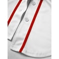 thumbnail image 3 of Hat and Beyond Active Womens Baseball Short Sleeve Full Button Down Jersey, 3 of 5