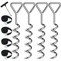 Eurmax Canopy, Set of 4, Trampoline Corkscrew Shape Steel Stakes, Rust ...