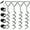 SILVER, variant on Eurmax USA Trampoline Corkscrew Shape Steel Stakes Anchor Kit with T Hook for Trampolines -Set of 4 Bonus 4 Strong Belt