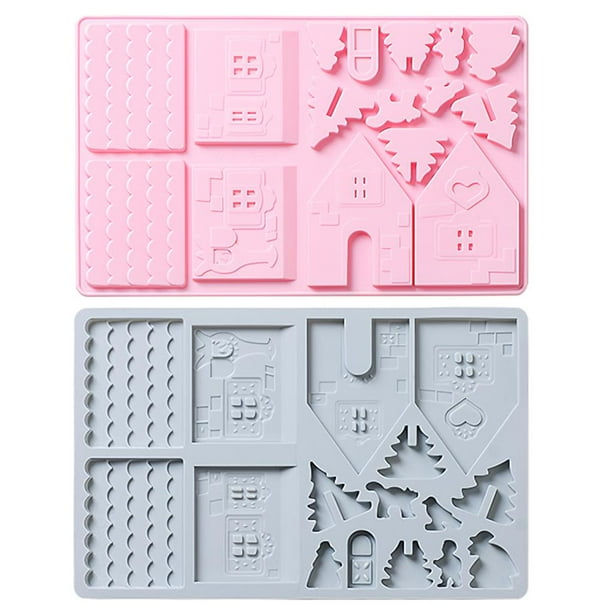 Molde De Silicona Para Hornear De Molde De Postre Resistente A Altas Y Bajas Temperaturas, Molde De Dulces Para Casa De Pan De Jengibre De Navidad Para Panadería Casera2 Uds., Scienceny HA018550-00