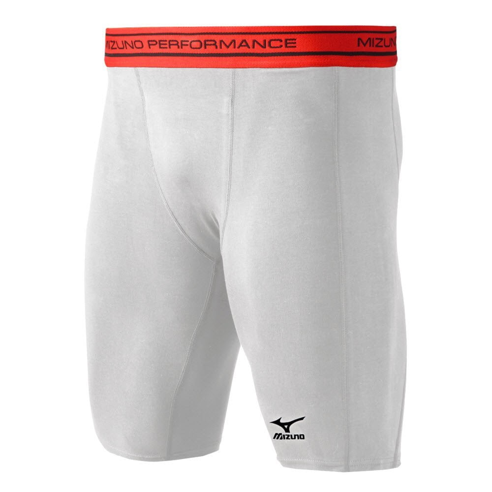 Youth Comp Compression Shorts, White, Medium, Strategically cut side panels protect against