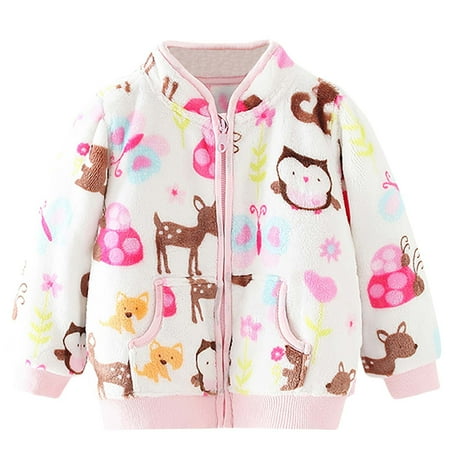 

Dadaria Baby Clothes 73-130 Newborn Baby Boy Girl Cute Print Flannel Multicolor Cardigan Flannel Top Watermelon Red 80 Baby