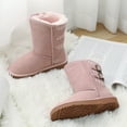 thumbnail image 5 of Dream Pairs Girls Toddles Winter Fashion Snow Boots Ankle Outdoor Warm Snow Boots SWEATY-BUCKLE-K PINK Size 2, 5 of 5