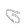 thumbnail image 4 of Clear Cubic Zirconia Elegant Wrap Ring .925 Sterling Silver Band White Jewelry Female Male Size 4, 4 of 4