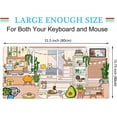 thumbnail image 3 of Cute Bakery Desk Mat Kawaii Mousepad, Cute Japanese Anime Street Aesthetics Gaming Desk Pad XXL, Pastel Brown and Green Plants Mouse Pad Office Decor Computer Mat Keyboard Mouse Mat 31.5" x 15.75", 3 of 6
