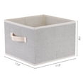 thumbnail image 4 of Unique Bargains Storage Cube Bin with Handles 1 Pack Collapsible Storage Basket Beige S, 4 of 7