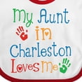thumbnail image 4 of Inktastic My Aunt in Charleston Loves Me Boys or Girls Baby Bib, 4 of 4