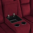 thumbnail image 5 of MCombo Power Reclining Sofa w/ Console and Massage USB Ports for Adults Burgundy Fabric 6035, 5 of 9