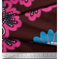 thumbnail image 3 of Soimoi polyester Crepe Fabric Check & Floral Artistic Printed Craft Fabric by the Yard 42 Inch Wide, 3 of 3