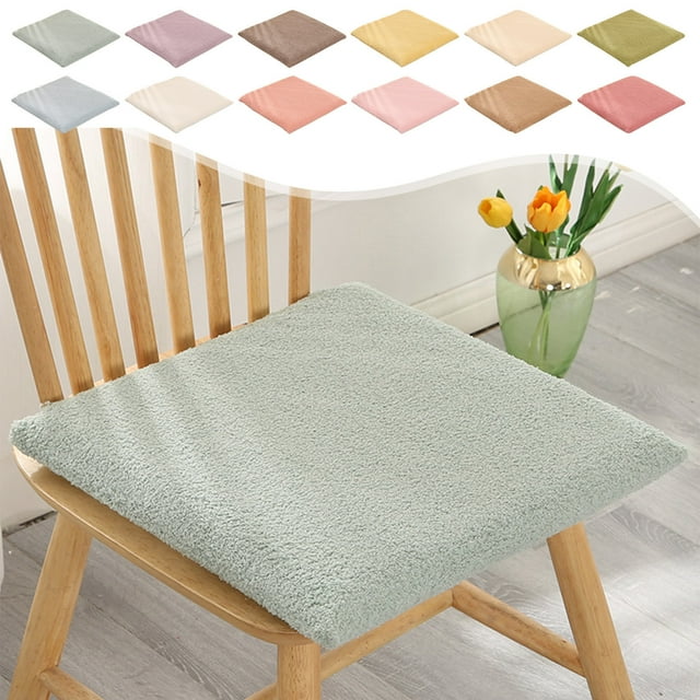 Sentmoon Cushions for Seating Seat Support Cushion Foam Cushion Office Chair Chair Cushion Teddy Velvet Stool Dining Table Dining Chair Winter Thickening Warm Seat Cushion for Office Chairs