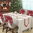 thumbnail image 4 of Christmas Snowman Chair Covers Set of 4 Red Snowman Berries Bird Pine Tree Xmas Chair Back Covers Stretch Removable Washable Slipcovers Protector for Dining Room Kitchen Party Decor, 4 of 5