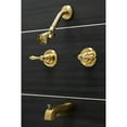 thumbnail image 2 of Kingston Brass KB247AL Victorian Twin Handle Tub & Shower Faucet, Brushed Brass, 2 of 5