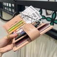 thumbnail image 3 of Egoelife Multi-functional Passport Holder, Leather Travel Document Bag, Crocodile-patterned Bank Card Document Storage Bag, 3 of 6