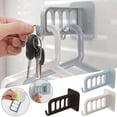 thumbnail image 1 of Gancho plegable para percha - Portaobjetos de pared con adhesivo, carga de 5 kg, diseño giratorio para ahorrar espacio para toallas y esponjas, 1 of 2