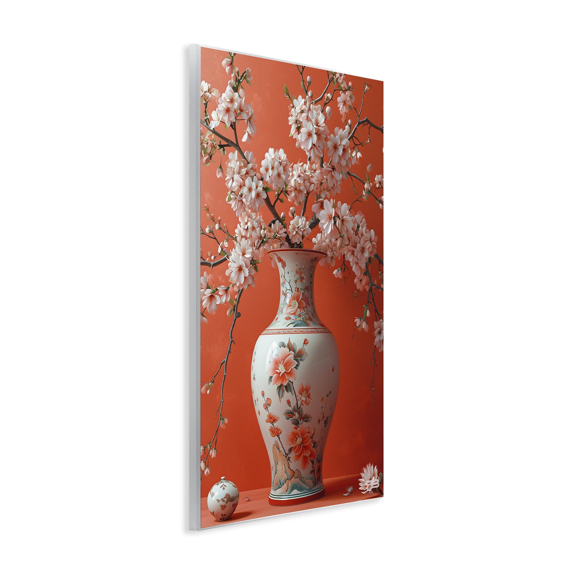 Stupell Industries Flowers in Eastern Vase Botanical & Floral Painting Unframed Art Print Wall Art, 13 x 19