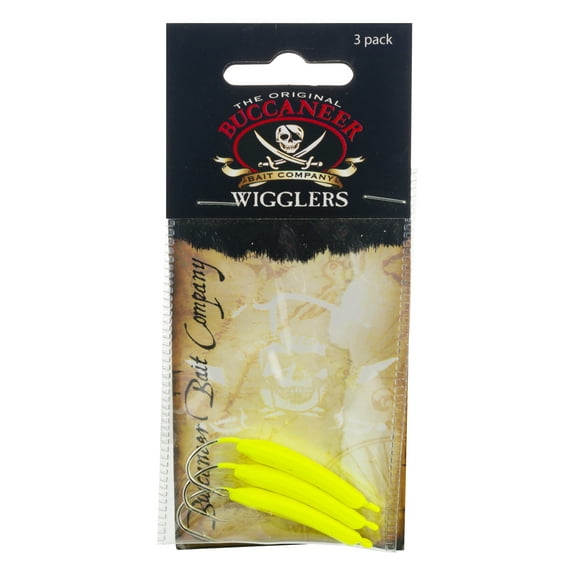 Buccaneer Wiggler Jig Fishing Lure – Chartreuse, 1/4 oz., 3-Pack