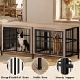 thumbnail image 3 of TIME RAY 88 Inch Dog Crate Furniture for Large Dog,Wood Dog Kennel Furniture Indoor with Removable Divider,Dog Cage Furniture as TV Stand,White, 3 of 8