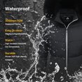thumbnail image 5 of Women's Winter Down Coats Waterproof Thicken Hooded Insulated Quilted Puffer Jacket, Black L, 5 of 7