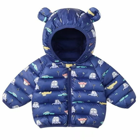 

Toddler Coats Outdoor Jackets Baby Boys Clothes Kids Girls Winter Warm Outerwear Animals Cartoon Bear Ears Hooded Padded Outwear Children s Windbreakers Outfits For Kids 18 Months-24 Months