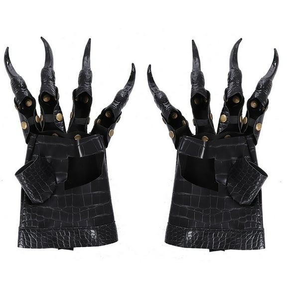Penkiiy Winter Gloves for Men Women Clearance Women's And Men's Leather Halloween Carnival Ball Fashion Dragon Claw Gloves Claw Gloves Black Gloves