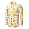 thumbnail image 4 of Zysthvn Casual Shirts for Men Tall and Big Fall Vacation Long Sleeve Men T Shirt Stretch Printed Lightweight Button Turn Down Collar Tops, 4 of 5